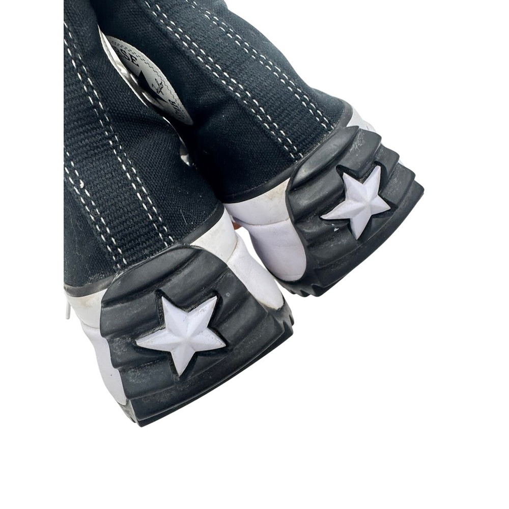 Converse Run Star Hike High Top Platform Sneakers Black White Mens 7 W 8.5 - Picture 6 of 10
